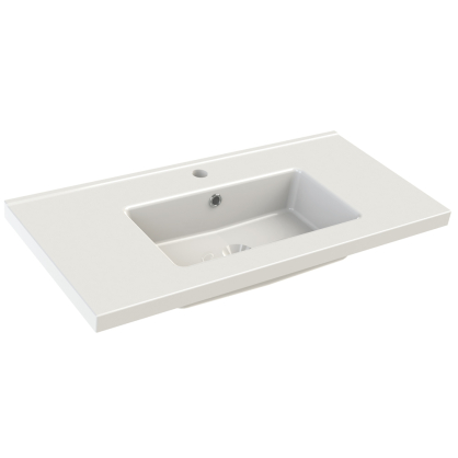 Plan de toilette Small blanc brillant 80 cm ALLIBERT