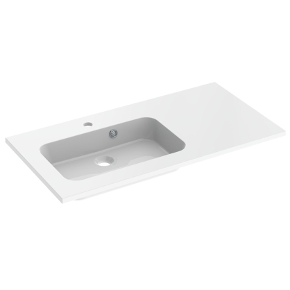 Plan de toilette Style blanc brillant 90 cm ALLIBERT