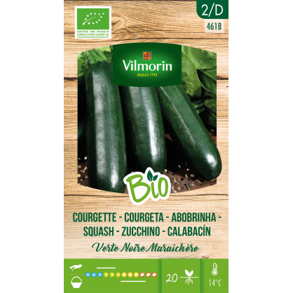 Semences de courgette verte noire Maraîchère Bio VILMORIN