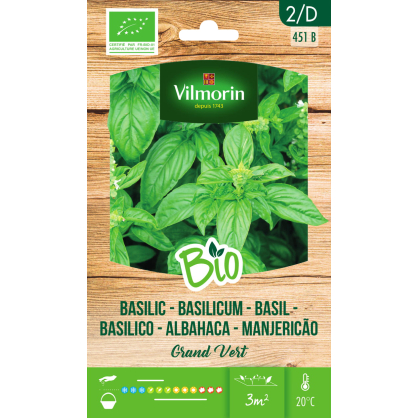 Semences de basilic Grand Vert Bio VILMORIN