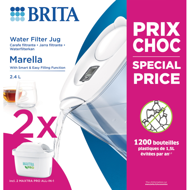 Cartouche filtrante Maxtra+ pour carafe Brita - Pack de 3