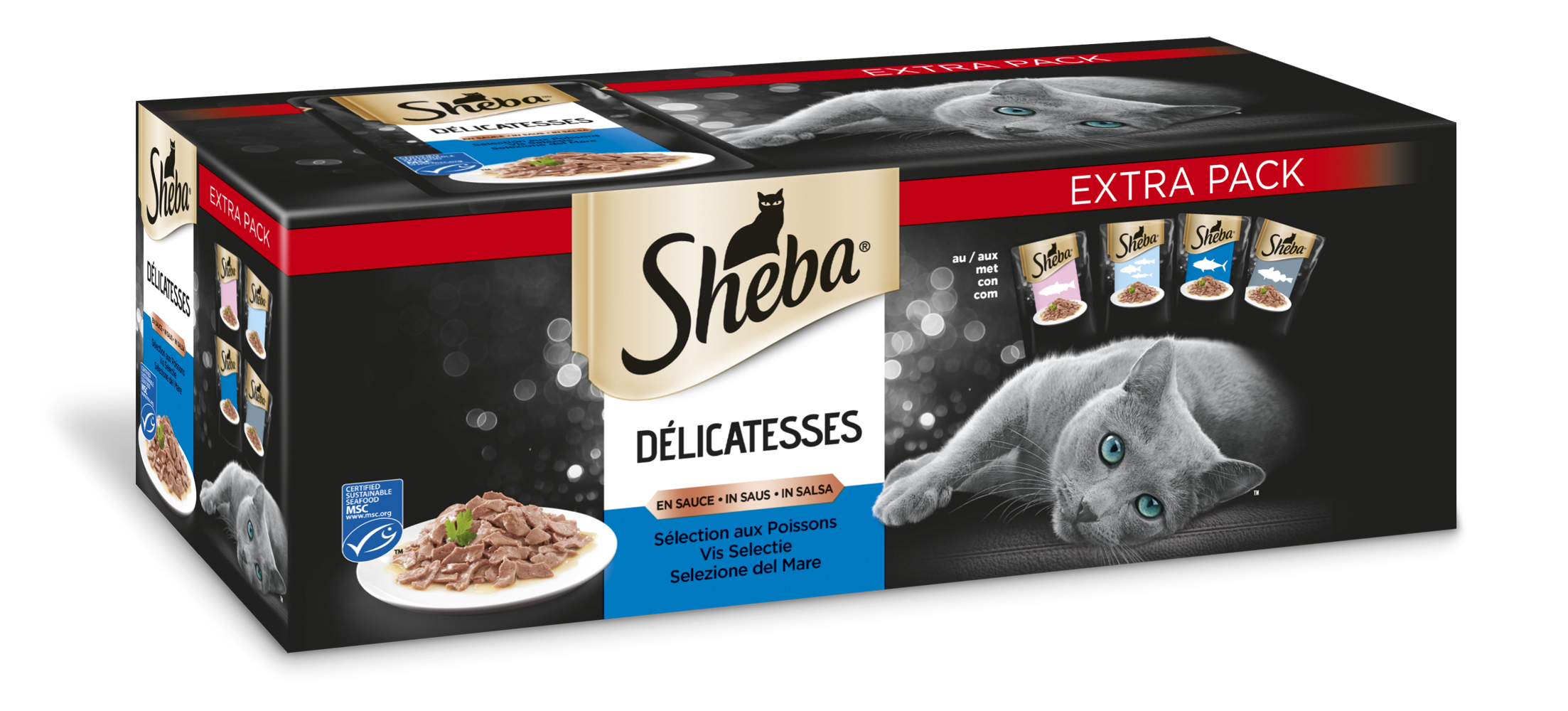 Sheba Delicatesses Sélection au poisson en sauce pour chats