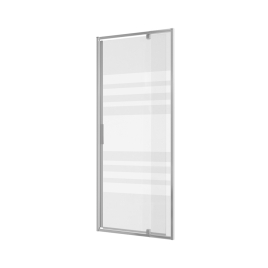 Porte de douche pivotante extensible avec sérigraphie Laja chrome 80 x 200 cm ALLIBERT