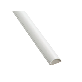 Goulotte demi-cercle en plastique 30 × 15 mm blanc 2 m D-LINE