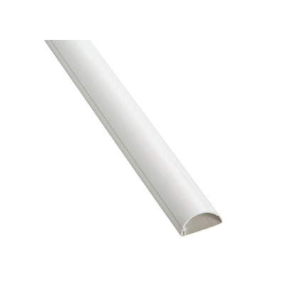 Goulotte demi-cercle en plastique 30 × 15 mm blanc 2 m D-LINE