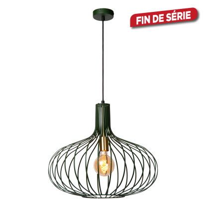 Suspension Manuela verte Ø 50 cm E27 60 W LUCIDE