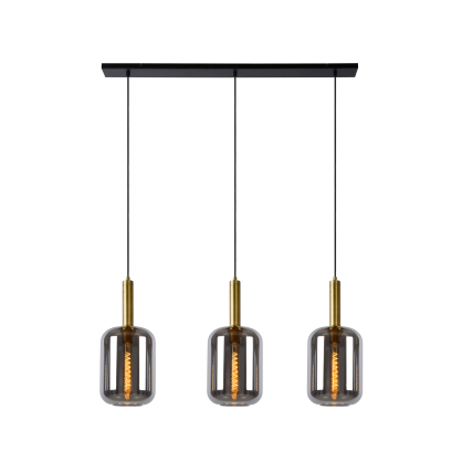 Suspension Joanet fumée E27 3 × 40 W LUCIDE