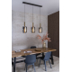 Suspension Joanet fumée E27 3 × 40 W LUCIDE