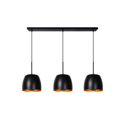 Suspension Nolan noire E27 3 × 40 W LUCIDE