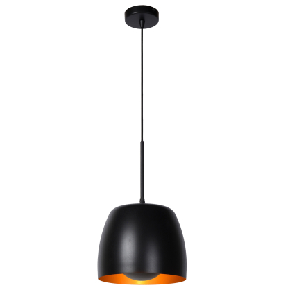 Suspension Nolan noire Ø 24 cm E27 40 W LUCIDE