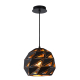 Suspension Malunga noire Ø 25 cm E27 60 W LUCIDE