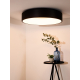 Plafonnier LED Talowe noir dimmable Ø 60 cm 42 W LUCIDE