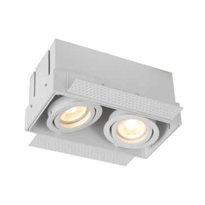 Spot encastrable Trimless blanc GU10 2 × 50 W LUCIDE