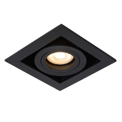 Spot encastrable Chimney noir GU10 50 W LUCIDE