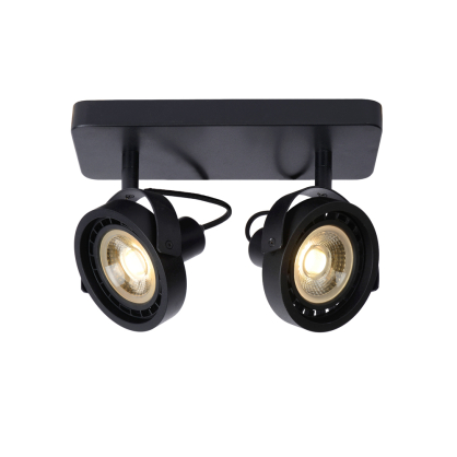 Spot LED Tala noir dimmable GU10 2 × 12 W LUCIDE