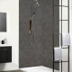 Panneau de douche en PVC Mystique gris 260 x 90 cm 2 pièces DUMAWALL XL