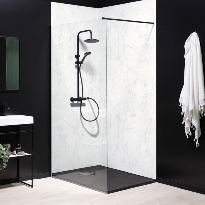 Panneau de douche Sanikit en PVC Corleone 120 x 85 cm 3 pièces DUMAWALL XL