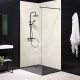 Panneau de douche Sanikit en PVC Ciment clair 90 × 85 cm 3 pièces DUMAWALL XL