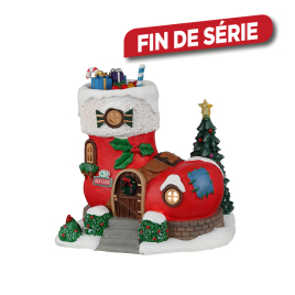 Maison d'elfe lumineuse en forme de botte de Noël LEMAX