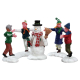 Set de figurines ronde autour d'un bonhomme de neige 3 pièces LEMAX