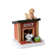 Figurine duo de chiens avec niche Scout LEMAX