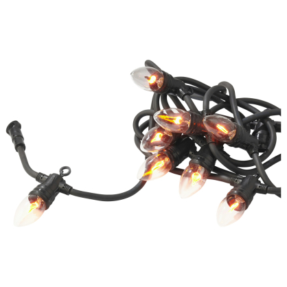 Guirlande de Noël intérieure et extérieure Lampe Flamme LED blanc chaud 5,5 m