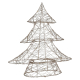 Sapin en fer doré avec LED blanc chaud 30 x 9 x 30 cm