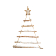 Sapin de Noël en bois enneigé LED blanc chaud à suspendre 90 cm DECORIS