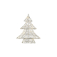 Sapin de Noël en fil métallique LED blanc chaud 33 x 8 x 40 cm LUMINEO