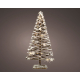 Sapin de Noël en bois enneigé LED blanc chaud 40 x 12 x 80 cm DECORIS