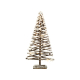 Sapin de Noël en bois enneigé LED blanc chaud 40 x 12 x 80 cm DECORIS