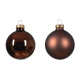 Boule de Noël en verre Ø 6 cm brun espresso 10 pièces DECORIS