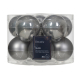 Boule de Noël en verre Ø 6 cm gris marbré 10 pièces DECORIS