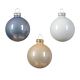 Set de boules de Noël en verre Ø 6 cm bleues et blanches 20 pièces DECORIS