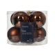 Boule de Noël en verre Ø 7 cm brun espresso 8 pièces DECORIS