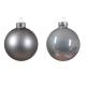 Boule de Noël en verre Ø 7 cm gris marbré 8 pièces DECORIS