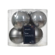 Boule de Noël en verre Ø 8 cm gris marbré 6 pièces DECORIS