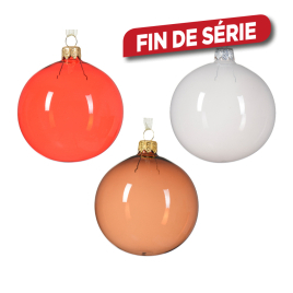 Boule de Noël en verre Ø 8 cm transparente DECORIS