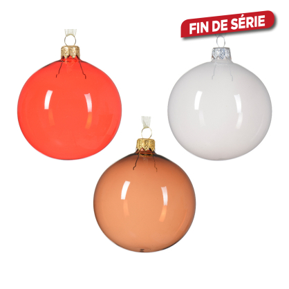 Boule de Noël en verre Ø 8 cm transparente DECORIS