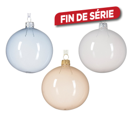 Boule de Noël en verre Ø 8 cm transparente DECORIS