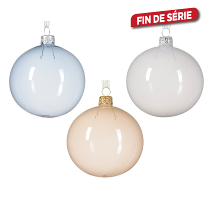 Boule de Noël en verre Ø 8 cm transparente DECORIS