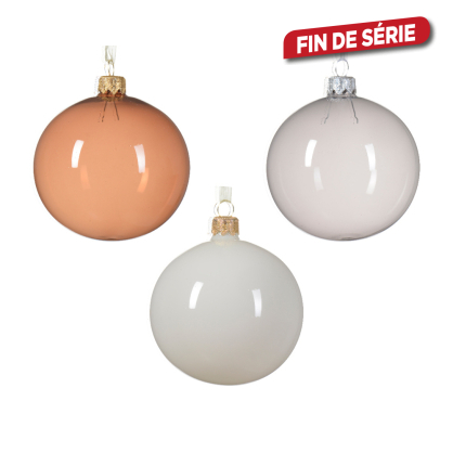 Boule de Noël en verre Ø 8 cm transparente DECORIS