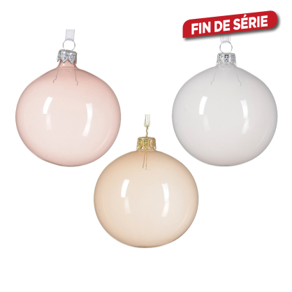 Boule de Noël en verre Ø 8 cm transparente DECORIS