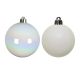 Boule de Noël Ø 6 cm blanc irisé 10 pièces DECORIS