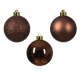 Boule de Noël Ø 6 cm brun espresso 10 pièces DECORIS