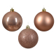 Set de boules de Noël Ø 6 - 10 cm rose pétillant 26 pièces DECORIS