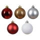 Set de boules de Noël incassables Ø 6 cm 30 pièces DECORIS