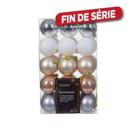 Set de boules de Noël incassables Ø 6 cm 30 pièces DECORIS