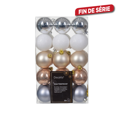 Set de boules de Noël incassables Ø 6 cm 30 pièces DECORIS