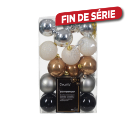 Set de boules de Noël incassables Ø 6 cm 30 pièces DECORIS